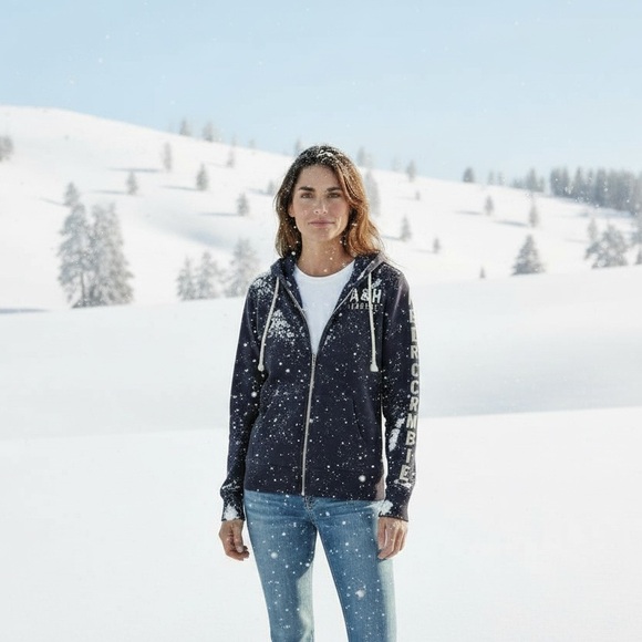 💙Abercrombie & Fitch Navy Cotton Hoodie Jacket💙 - Picture 3 of 11